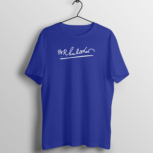 Signature Blue T-shirt Of Babasaheb Ambedkar